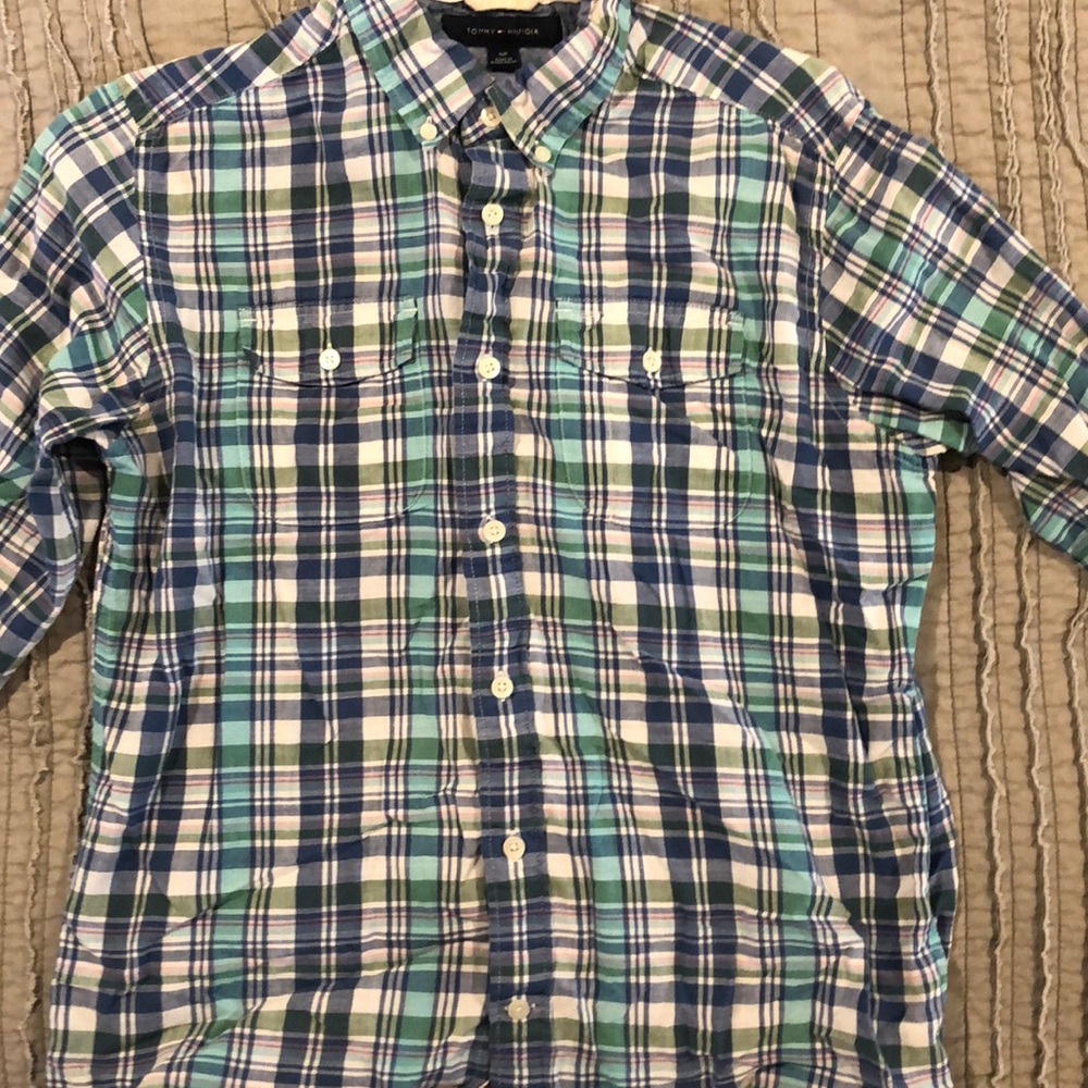 Tommy Hilfiger plaid button down shirt